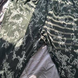 Roaman's Olive Green & Cream Abstract Print Track Joggers